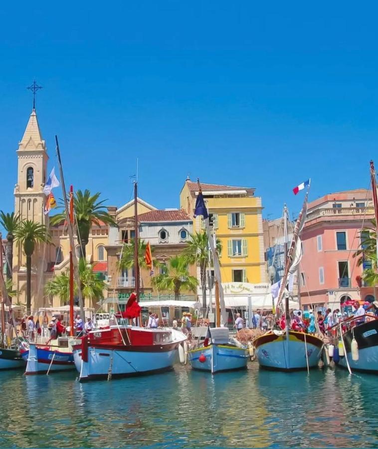 Confortable T2 Vue Mer Avec Terrasse Amenagee Et Parking Prive, Plage Et Port A Pied Sanary-sur-Mer Bagian luar foto