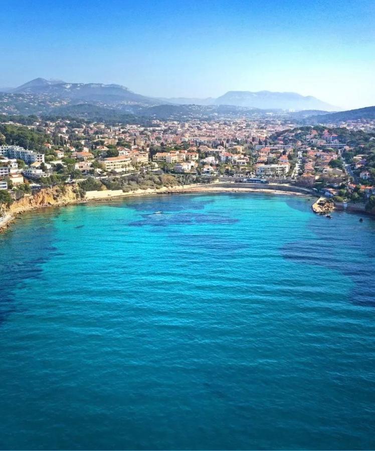 Confortable T2 Vue Mer Avec Terrasse Amenagee Et Parking Prive, Plage Et Port A Pied Sanary-sur-Mer Bagian luar foto